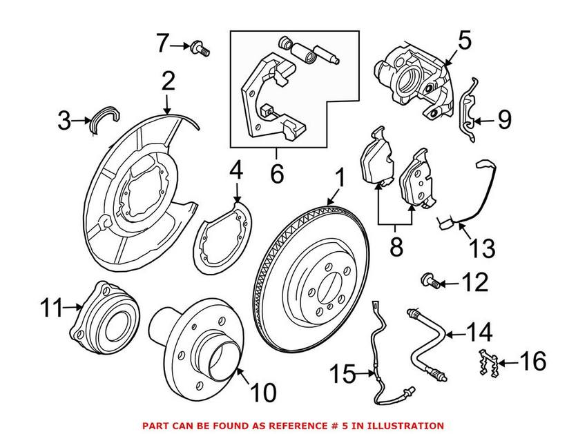 BMW Disc Brake Caliper - Rear Passenger Side 34216753680